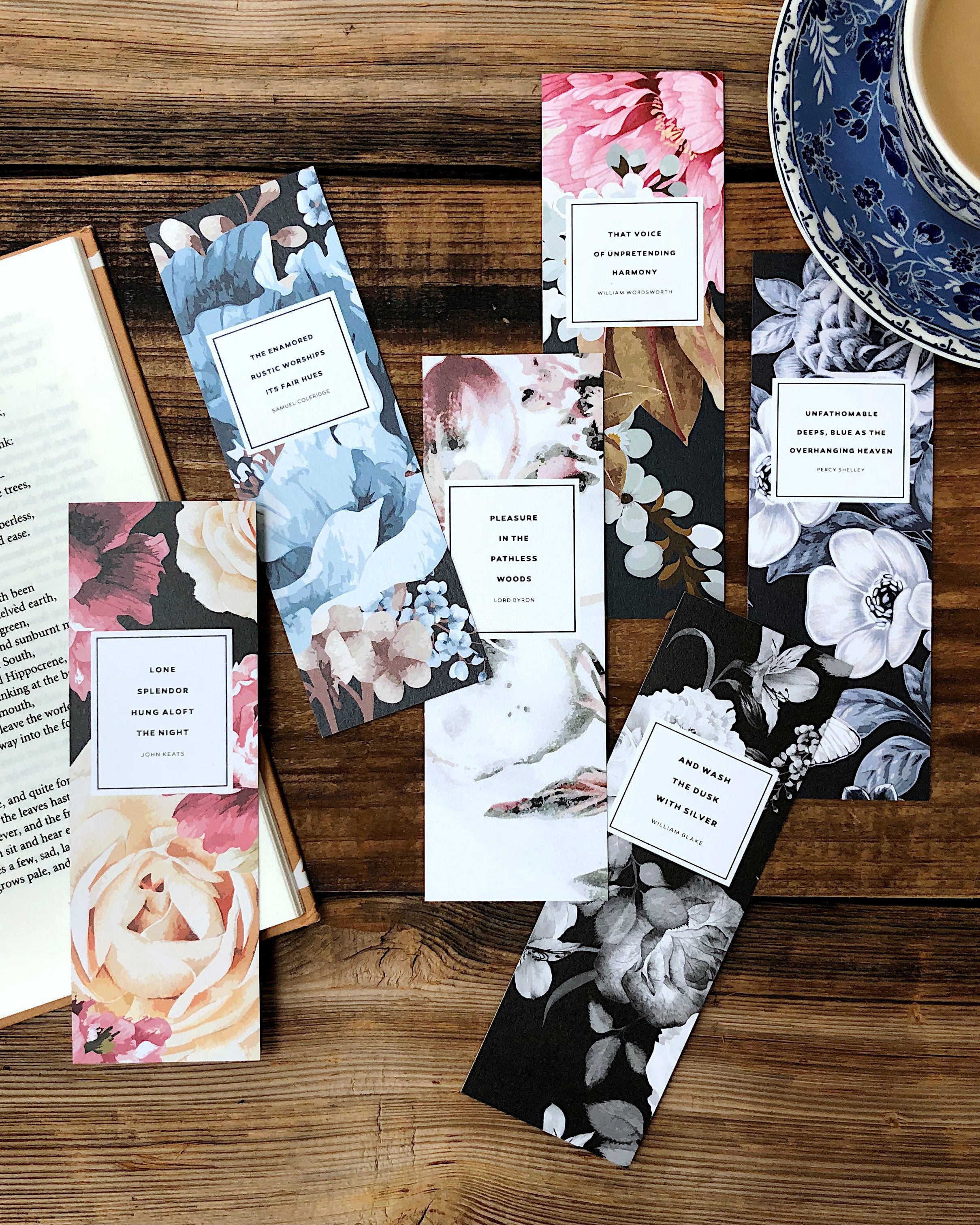 Romantic Poets Bookmark Set