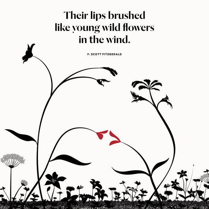 "Their lips brushed like young wild flowers in the wind"