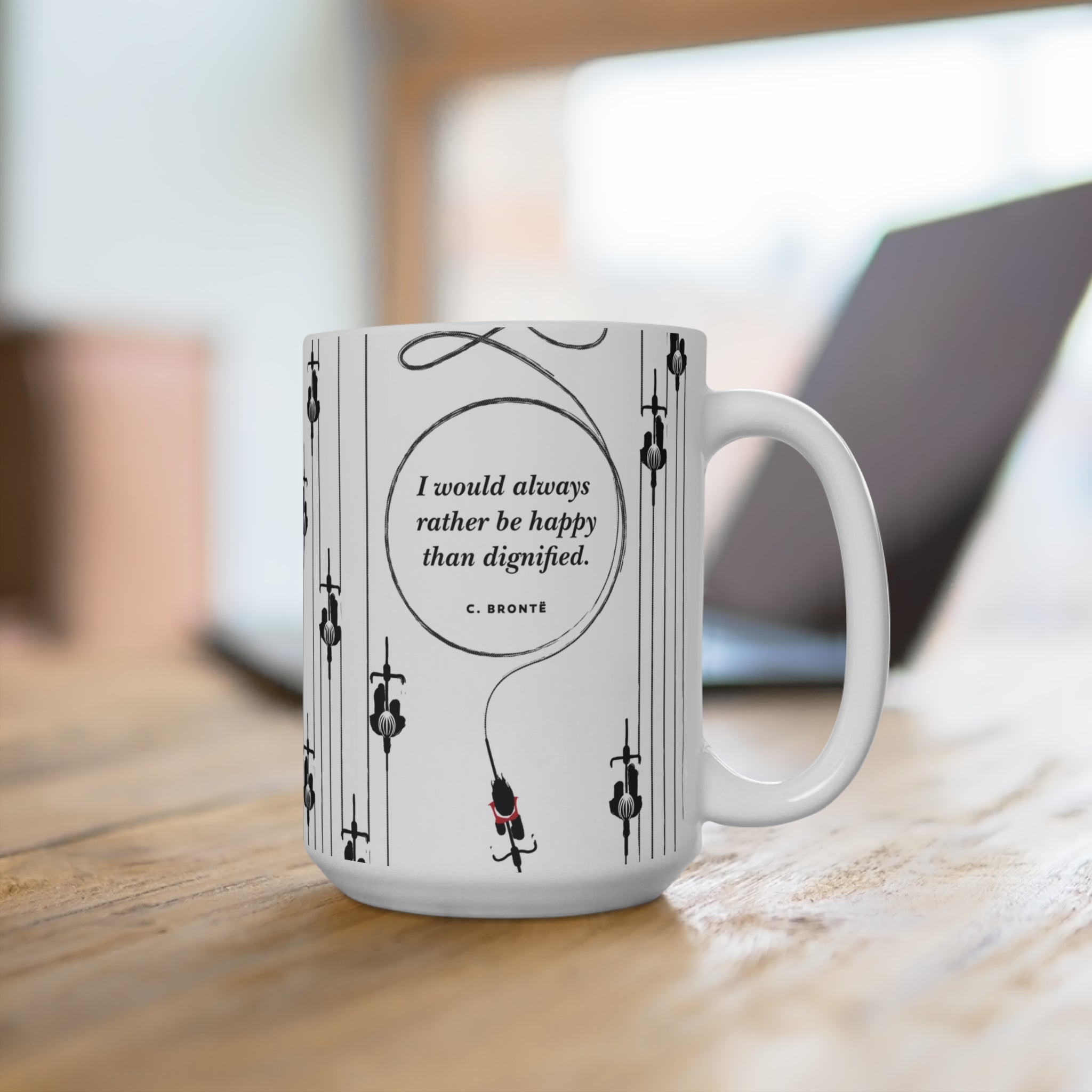 Charlotte Bronte "Bicycle" Mug