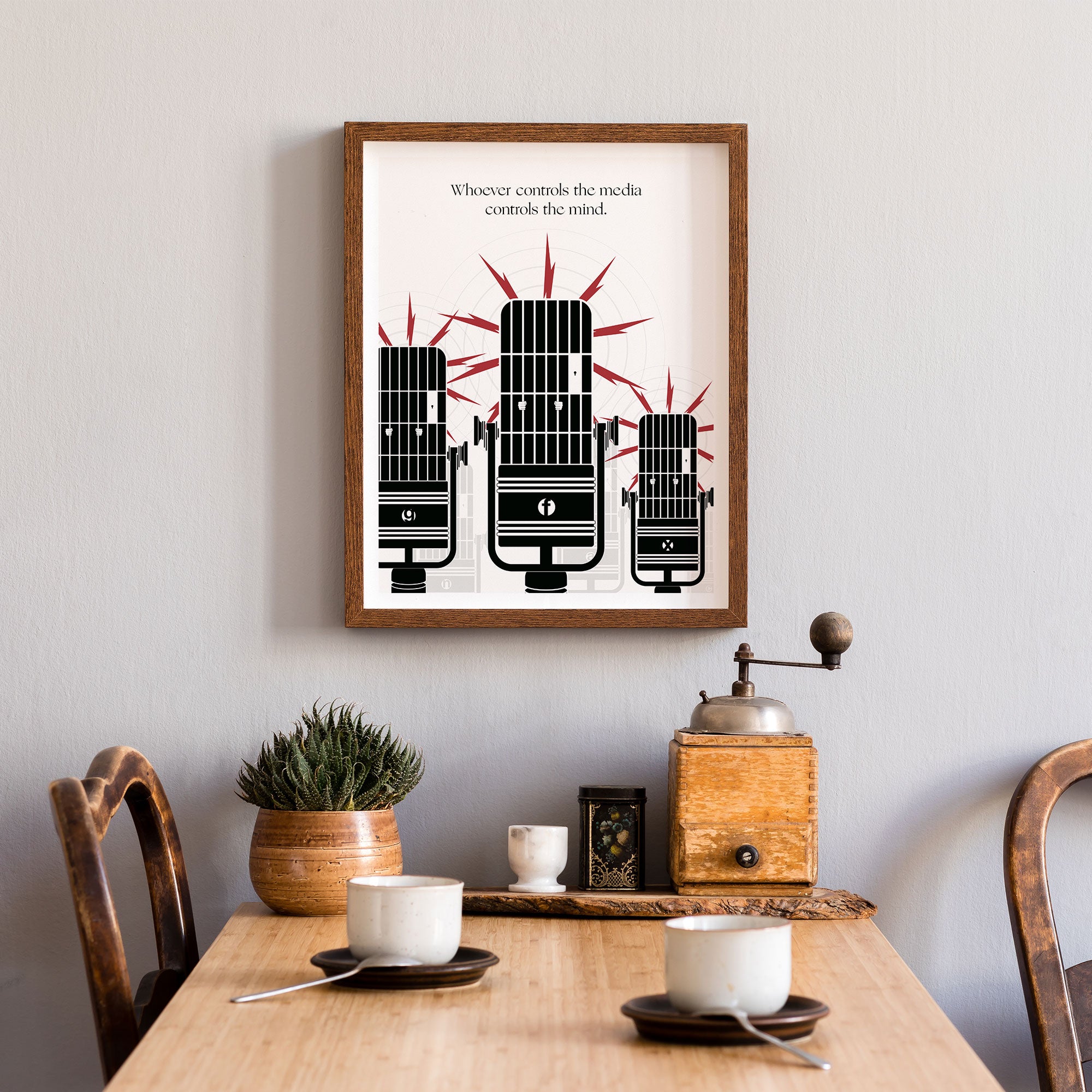 Whoever controls the media controls the mind (Custom Print)