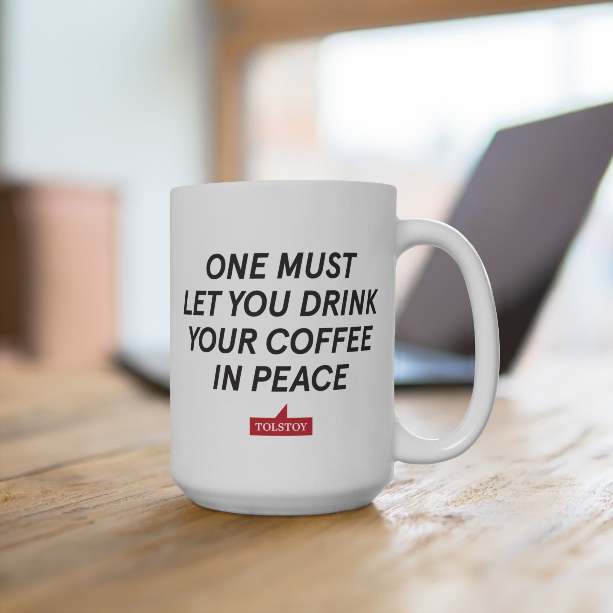 Tolstoy "Coffee in Peace" Mug