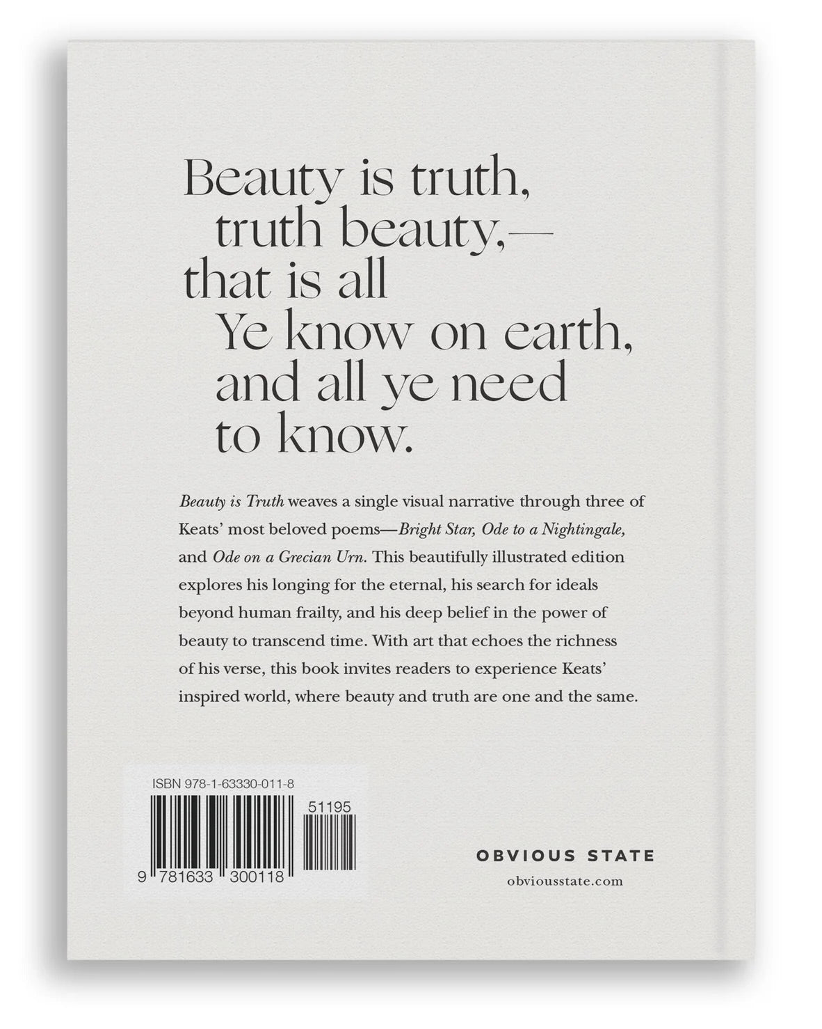 Beauty is Truth, John Keats