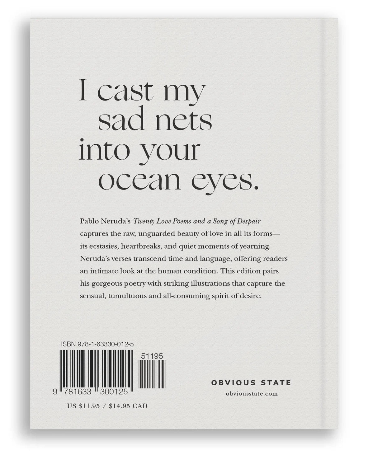 Twenty Love Poems and a Song of Despair, Pablo Neruda